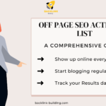 Off Page SEO activities list